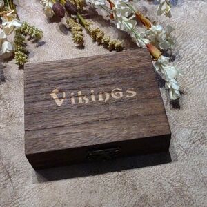 Vikings Wooden Keepsake Trinket Gift Jewelry Box